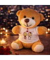 Sevimli Gelin Damat Tişörtlü Peluş Ayıcık