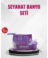 Seyahat Boy Banyo Seti 5’li Mini Şişe Ve Krem Kutusu Çantalı