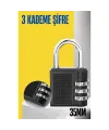 Şifreli Asma Kilit 3 Kademe 35 mm 721590