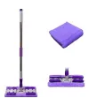 Sihirli Spin Mop Teleskopik Çok Amaçlı Mop +1 Bez Hediyeli - Mor
