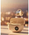 Şık Ve Taşınabilir Bluetooth Kulaklık Gün Boyu Kullanım 2 Kurdele Küpe Hediyeli