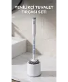 Silikon Deterjan Hazneli Esnek Tuvalet Fırçası - Banyo Temizliği İçin