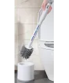 Silikon Deterjan Hazneli Esnek Tuvalet Fırçası - Banyo Temizliği İçin