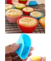 Silikon Muffin Kalıbı - Sürekli Kullanım Muffin Kek Kalıbı 6 Adet