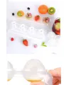 Silikon Tabanlı 4 Bölmeli Şeffaf Buz Kalıbı Yuvarlak Buzluk