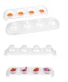 Silikon Tabanlı 4 Bölmeli Şeffaf Buz Kalıbı Yuvarlak Buzluk