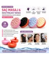 Silikon Uçlu Pratik Saç Masaj - Duş Fırçası