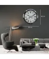 Silver Atlas 60 x 60 Cm Metal Duvar Saati
