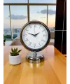 Sılver Classic Aura 25 x 20 Cm Metal Krom Masa Saati