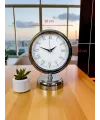 Sılver Classic Aura 25 x 20 Cm Metal Krom Masa Saati