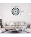 Silver Elegance 40 Cm Krom Metal Duvar Saati