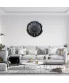 Silver Elegance Dekoratif 60 x 60 Cm Metal Duvar Saati