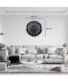 Silver Elegance Dekoratif 60 x 60 Cm Metal Duvar Saati