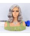 Silver Gri Yan Tül Peruk