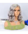 Silver Gri Yan Tül Peruk