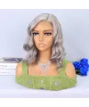 Silver Gri Yan Tül Peruk