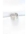 ietaks™ Silver Renk Ayarlanabilir Çizgili Bombe Yüzük