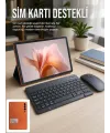 SIM Kart Destekli Android Tablet Bluetooth Klavye ve Kablosuz Mouse Seti Geniş Ekran Taşınabilir Tasarım