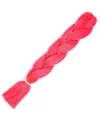 Simli Koyu Pembe Örgülük Saç 100 Gr.