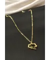 Şimşek Mineli Çelik Kolye