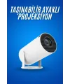 Sinema Projektörü Android Hdmı Usb Wifi Ses Çıkışlı Ayaklı Projeksiyon Taşınabilir