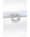 ietaks™ Sıralı Baget Taşlı Silver Renk Ayarlanabilir Yüzük