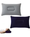 Şişme Kamp ve Yolculuk Yastığı - Ergonomik - Kadife Yüzey