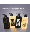 Sıvı Sabunluk Yuvarlak Plastik Pompalı 500 Ml - Siyah