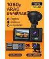 Siyah 1080p Araç İçi 3 Kameralı Lcd Ekranlı Gece Görüşlü , G-sensör , Geri Görüş Kamera