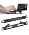 Siyah 2 Kademeli Katlanabilir ve Yapışkanlı Laptop Standı