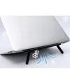 Siyah 2 Kademeli Katlanabilir ve Yapışkanlı Laptop Standı