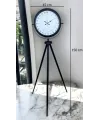 Siyah 24 Saat Göstergeli Özel Tasarım Tripod Ayaklı Saat