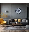 Siyah 36 Cm Desenli Dekoratif Duvar Saati