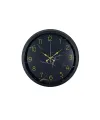 Siyah 40 Cm Mermer Desenli Metal Duvar Saati