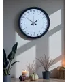 Siyah 40 Cm Metal 24 Saat Göstergeli Özel Tasarım Duvar Saati