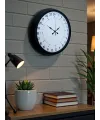 Siyah 40 Cm Metal 24 Saat Göstergeli Özel Tasarım Duvar Saati