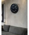 Siyah 40 Cm Metal Atatürk Seri Duvar Saati
