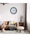 Siyah 52 Cm Metal Arapça Rakamlı Duvar Saati