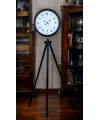 Siyah Arap Rakamlı Sıradışı Tasarım Tripod Ayaklı Saat