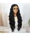 Siyah Bebek Saçlı Fiber Sentetik Tül Peruk