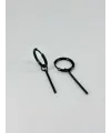 Siyah  Çelik Erkek Küpe Çap (12 Mm) Kalınlık (2 Mm) - Ekp0029