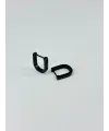 Siyah Çelik Erkek Küpe Çap (9 Mm) Kalınlık (3 Mm) - Ekp0016