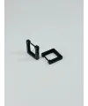 Siyah  Çelik Erkek Küpe Çap (9 Mm) Kalınlık (3 Mm) - Ekp0024