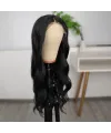 Siyah Dalgalı Fiber Sentetik Tül Peruk