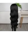 Siyah Dalgalı Fiber Sentetik Tül Peruk