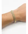 Siyah Deri / Çelik  Erkek Deri Bileklik 20 Cm  - Ebl0057