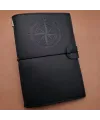 Siyah Deri Pusula Defter
