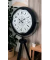 Siyah Desenli Şık Tripod Ayaklı Saat