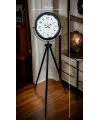 Siyah Desenli Şık Tripod Ayaklı Saat