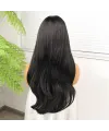 Siyah Fiber Sentetik Hafif Dalgalı Tül Peruk